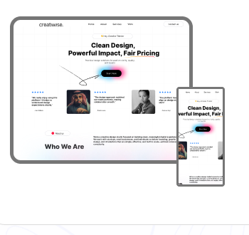 Creatwise Website Mockup Display